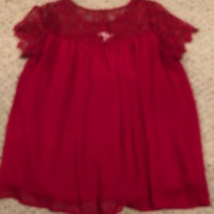 Motherhood Maternity red Lacey top